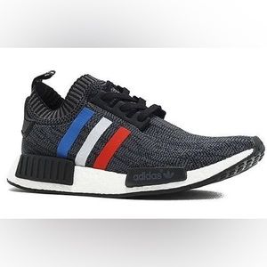 Adidas NMD R1 Tri Color Stripes Black Red White Blue Stripe